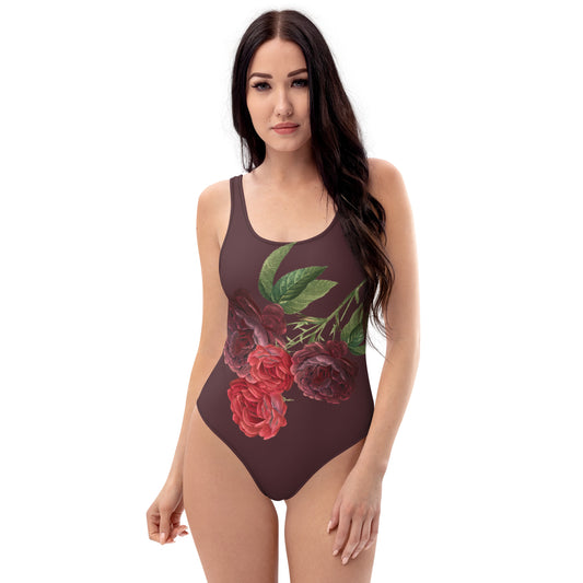 Ferenchella Rose Art One-Piece Swimsuit