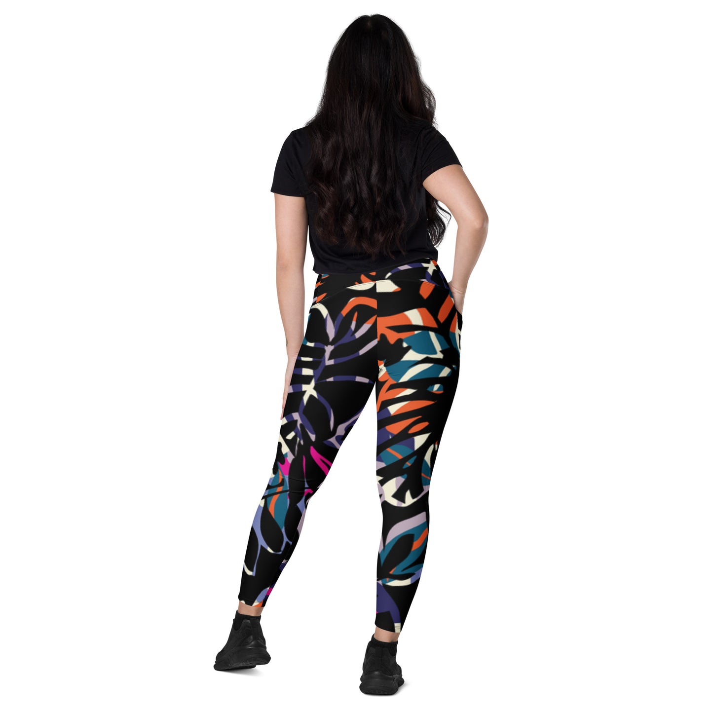 Ferenchella Crossover Leggings With Pockets/Design