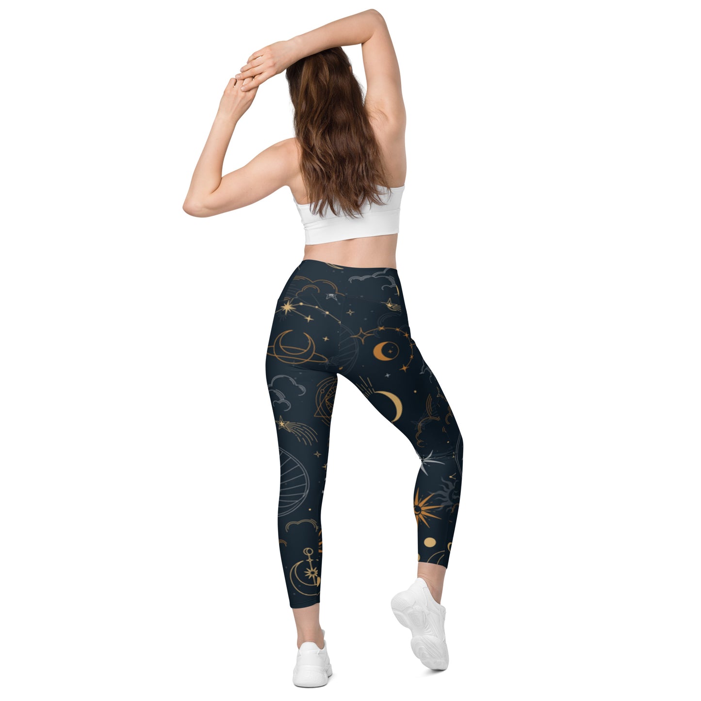 Ferenchella Crossover Leggings With Pockets/Design