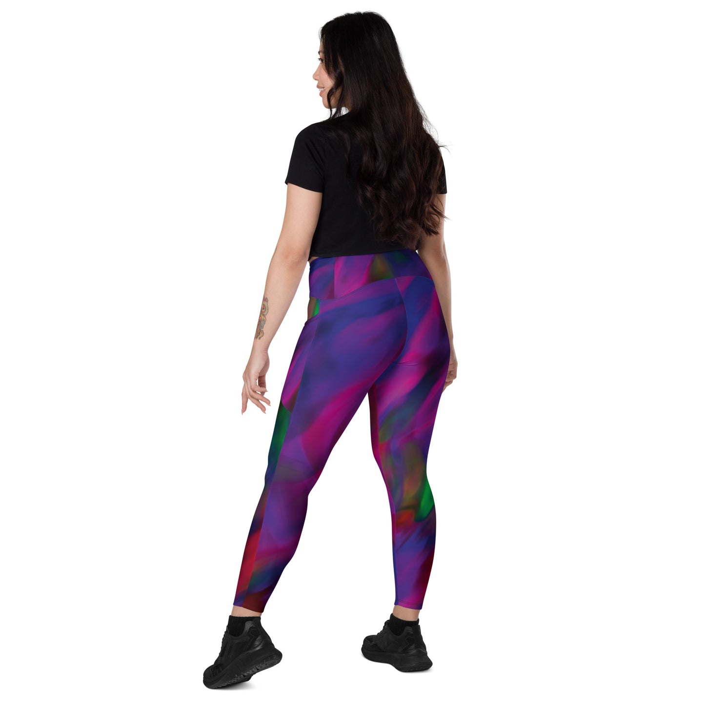 Ferenchella Fashion Print Leggings With Pockets