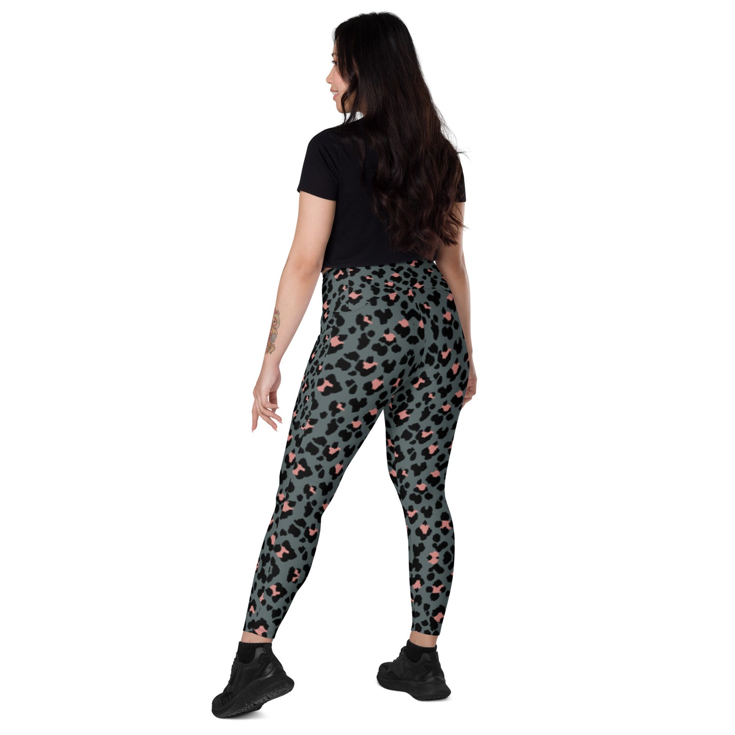 Ferenchella Crossover Leggings With Pockets/Design