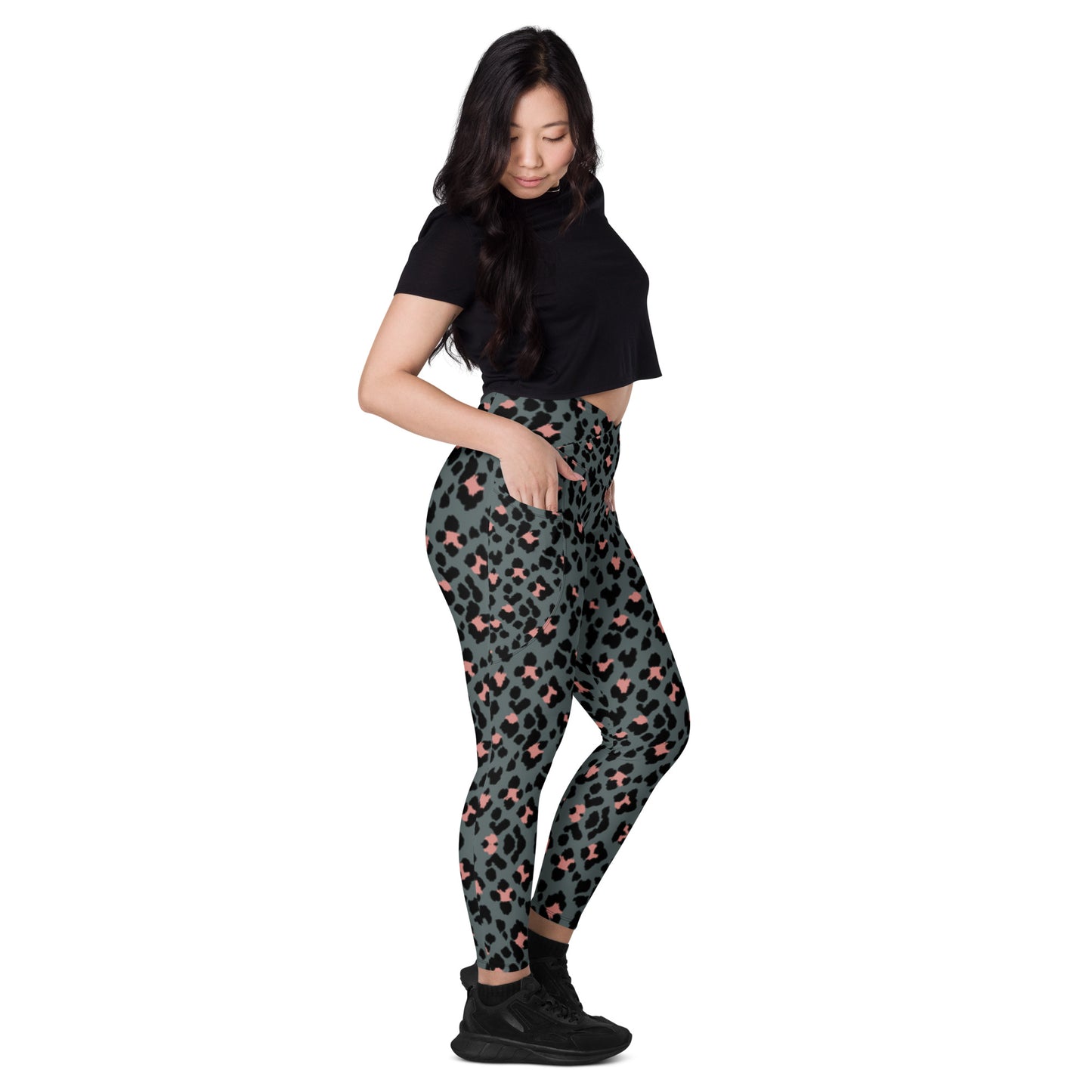 Ferenchella Crossover Leggings With Pockets/Design