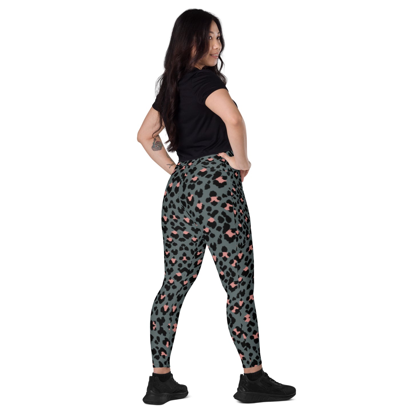 Ferenchella Crossover Leggings With Pockets/Design