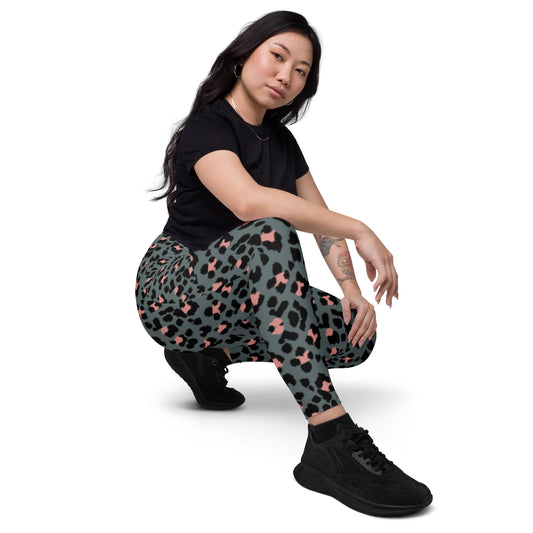 Ferenchella Crossover Leggings With Pockets/Design