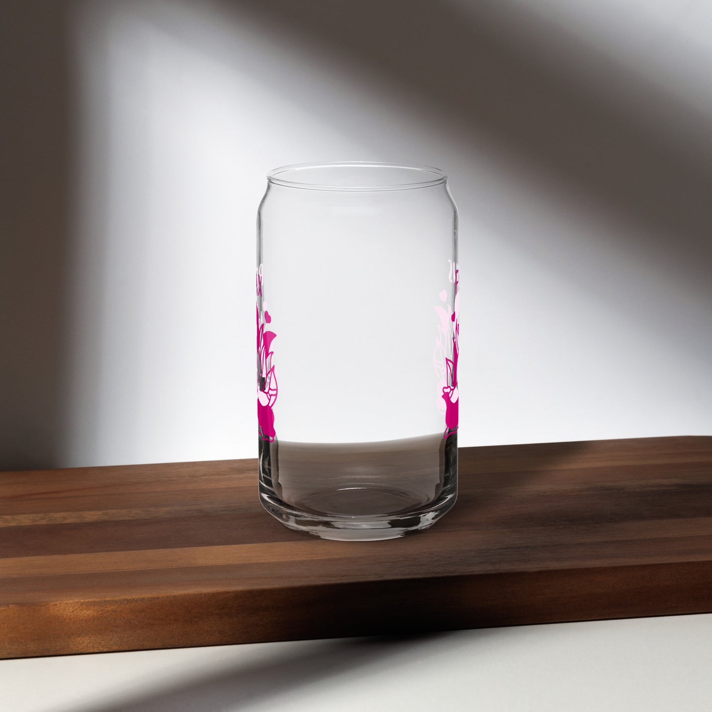 Design Print Can-Shaped Drinking Glass