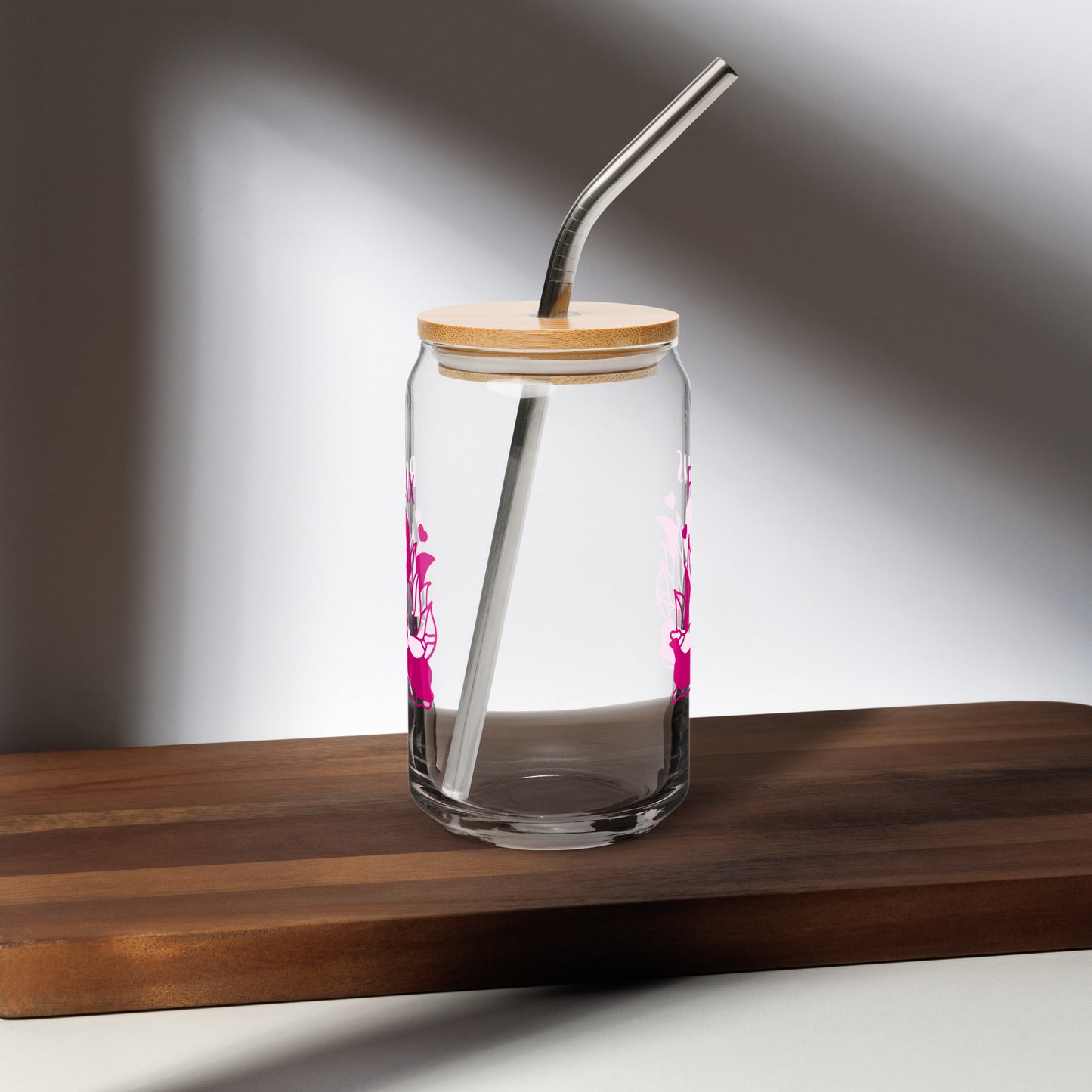 Design Print Can-Shaped Drinking Glass