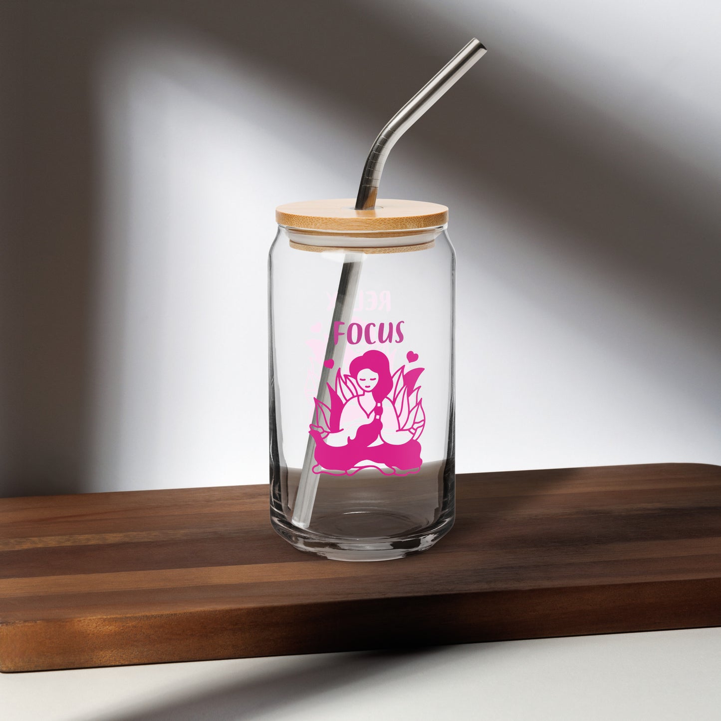 Design Print Can-Shaped Drinking Glass